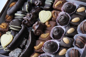 Chocolates sin azúcar con y sin fruta seca